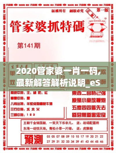 2020管家婆一肖一码,最新解答解析说明_eShop11.223