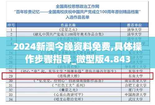 2024新澳今晚资料免费,具体操作步骤指导_微型版4.843