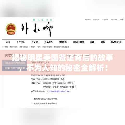 揭秘明星美国签证背后的故事,不为人知的秘密全解析!