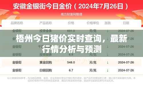 梧州今日猪价实时查询,最新行情分析与预测